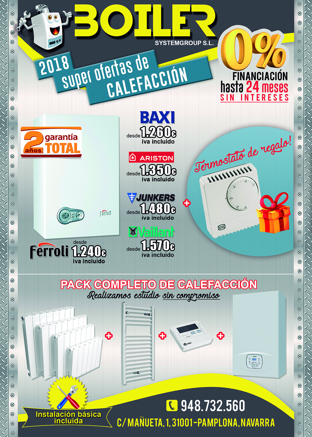 Ofertas de calderas en Pamplona