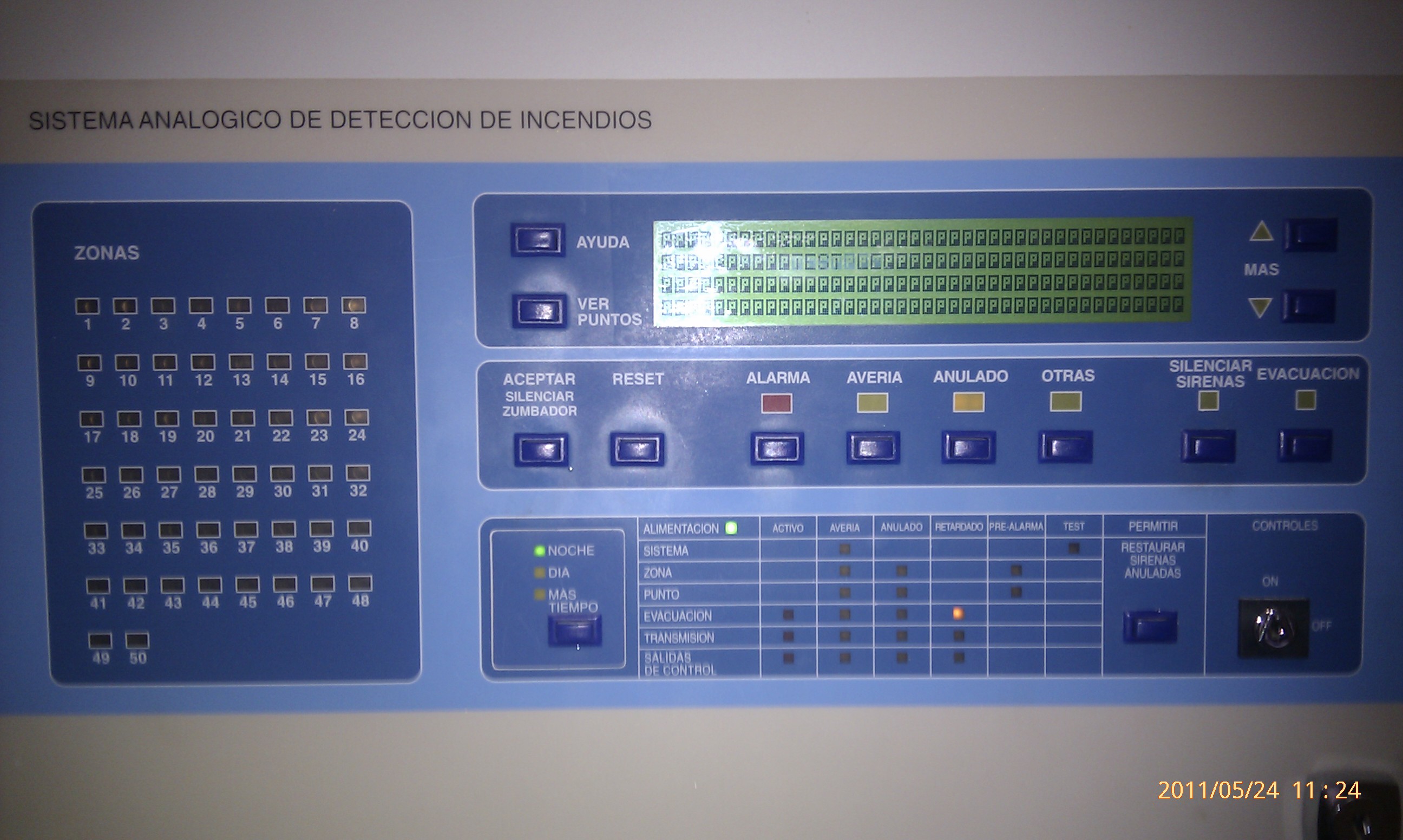 Central de alarma de incendio analogica