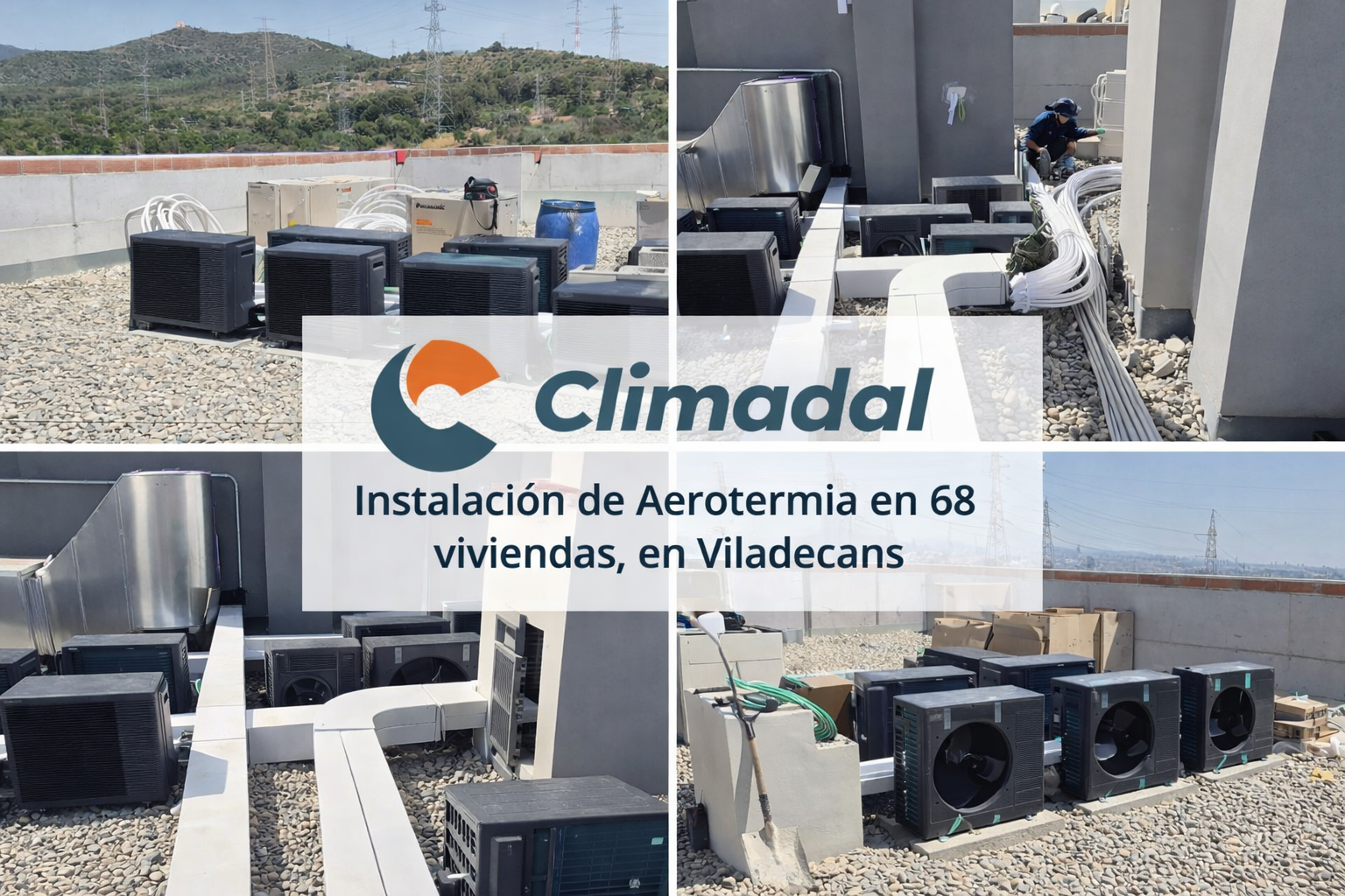 Aerotermia en 64 viviendas en Viladecans