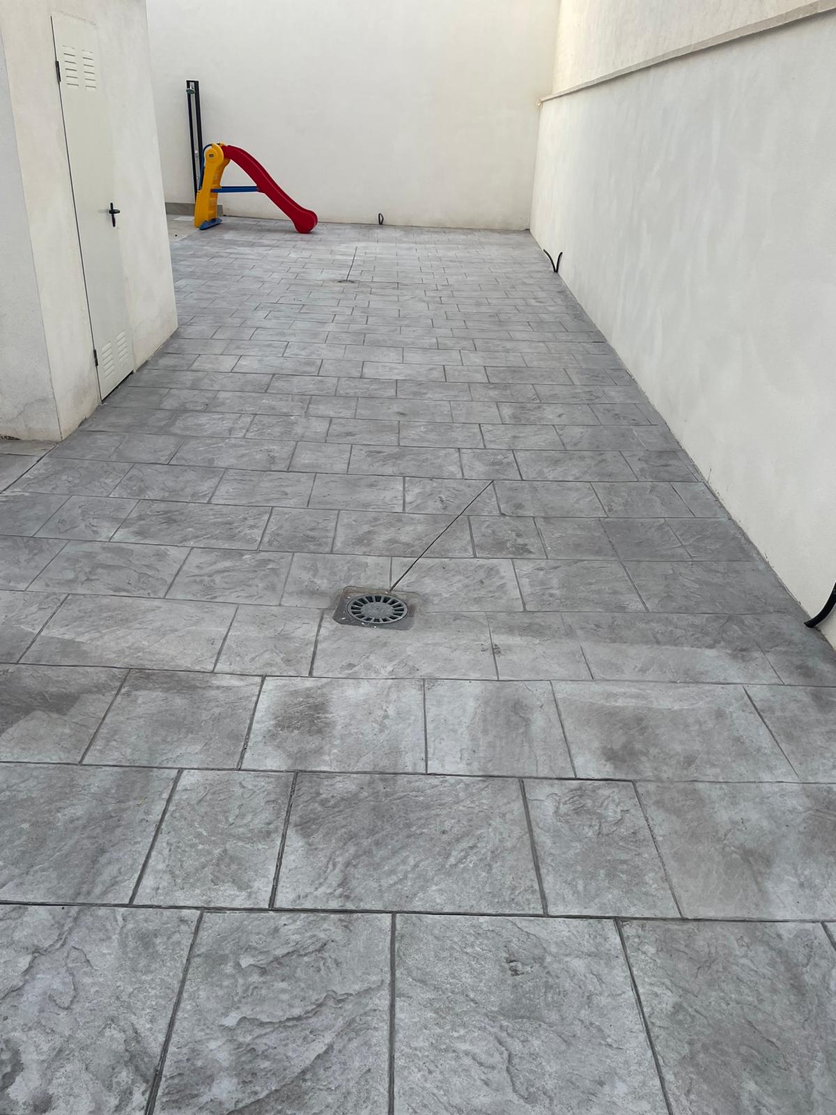 Solera de hormigón de impreso