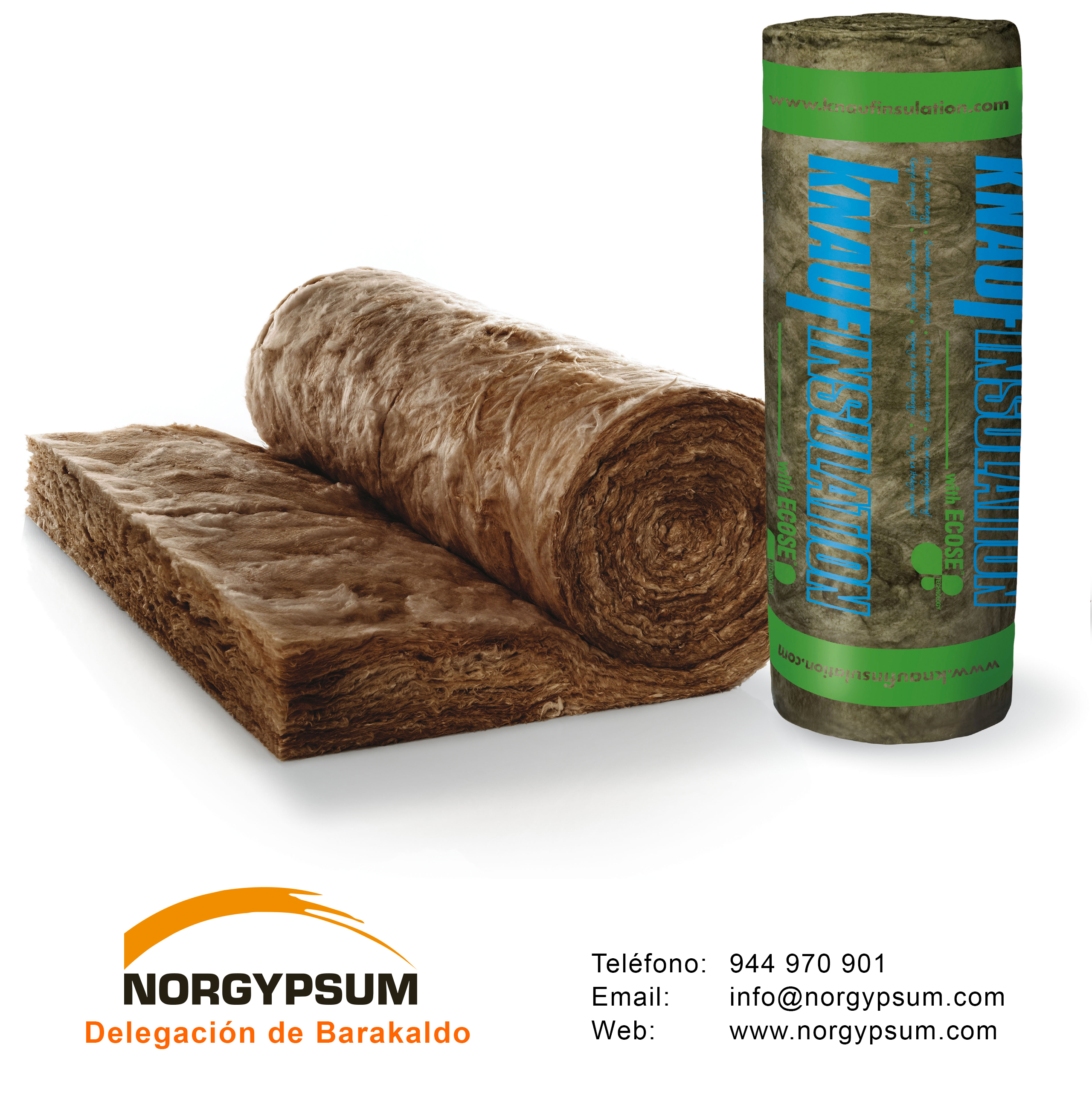 Diferentes tipos de aislamientos en los almacenes Norgypsum