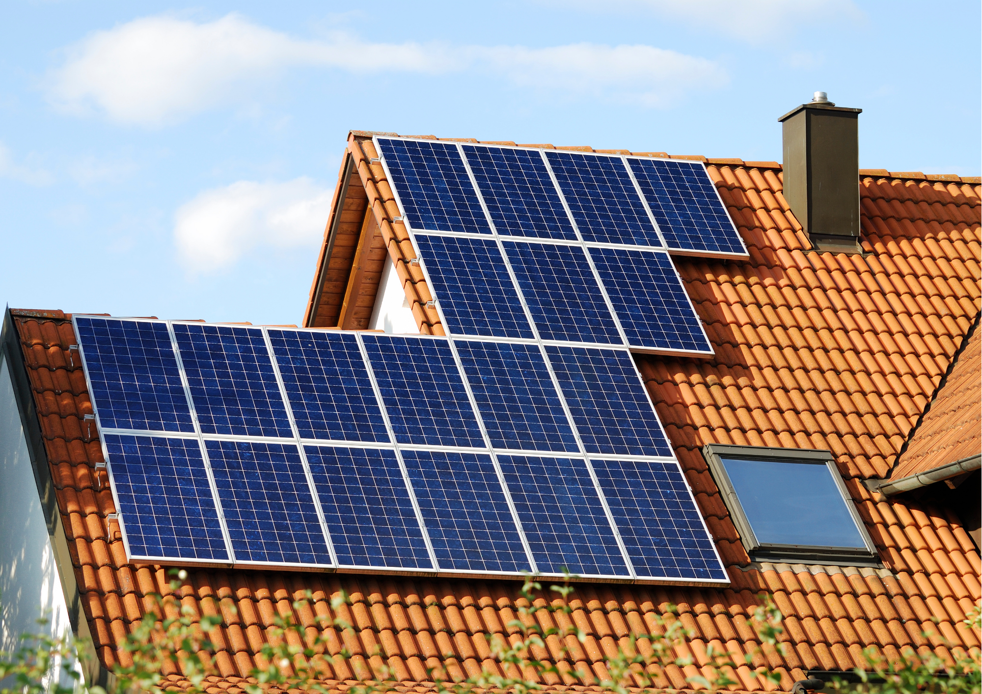 Paneles solares en su vivienda