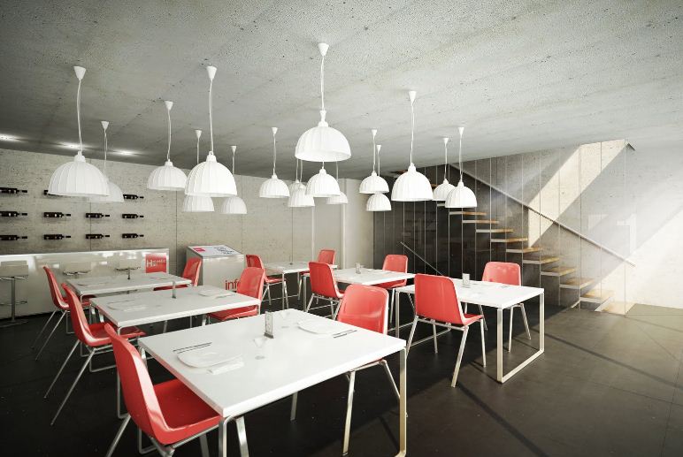 DISEÑO DE INTERIORES CAFETERIA LA MODERNA