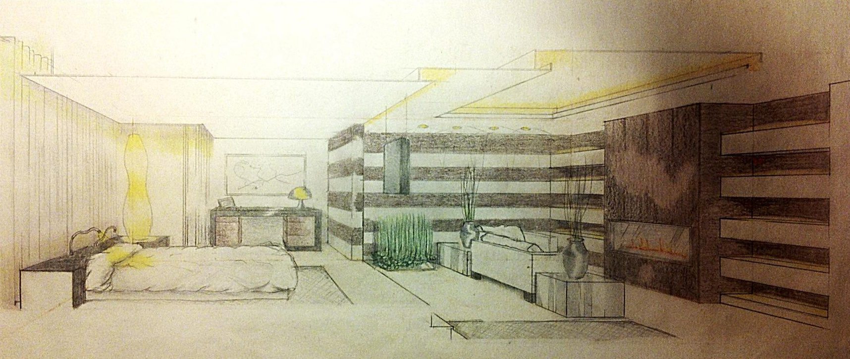 Boceto para Suite de Hotel