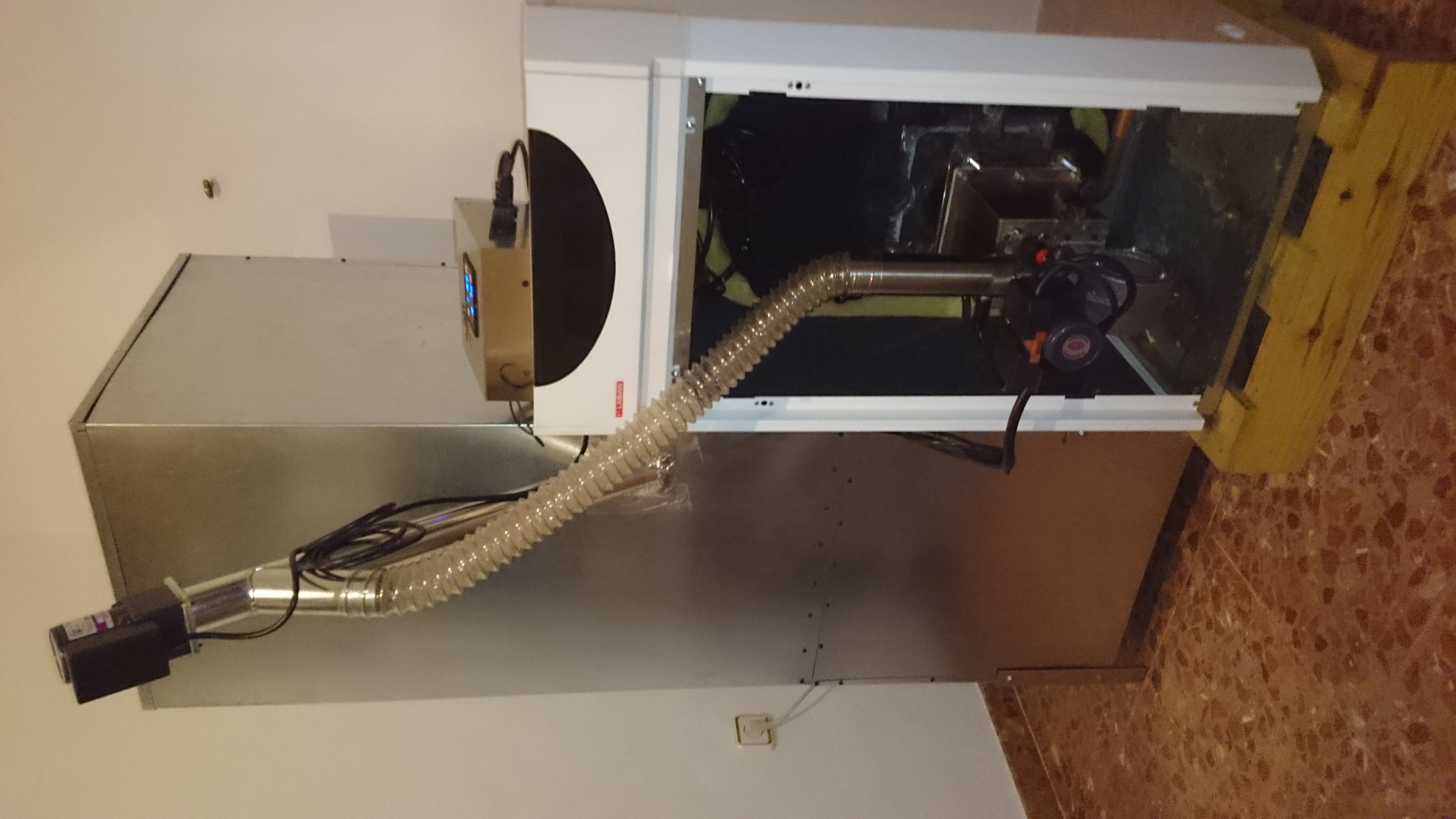 Quemador de biomasa adaptado a caldera domestica