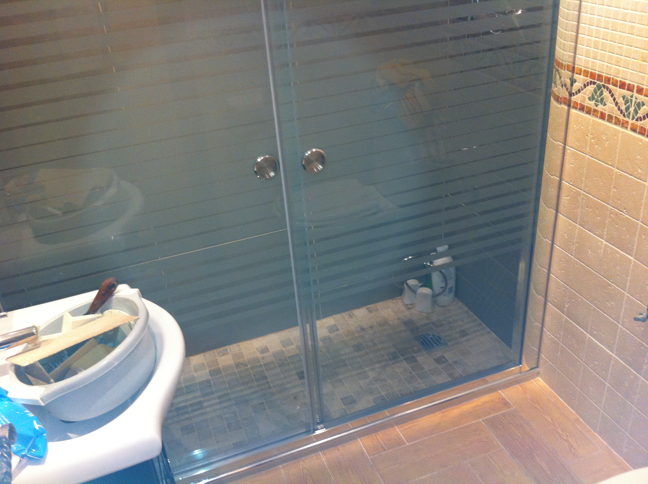 Ducha de obra + mampara