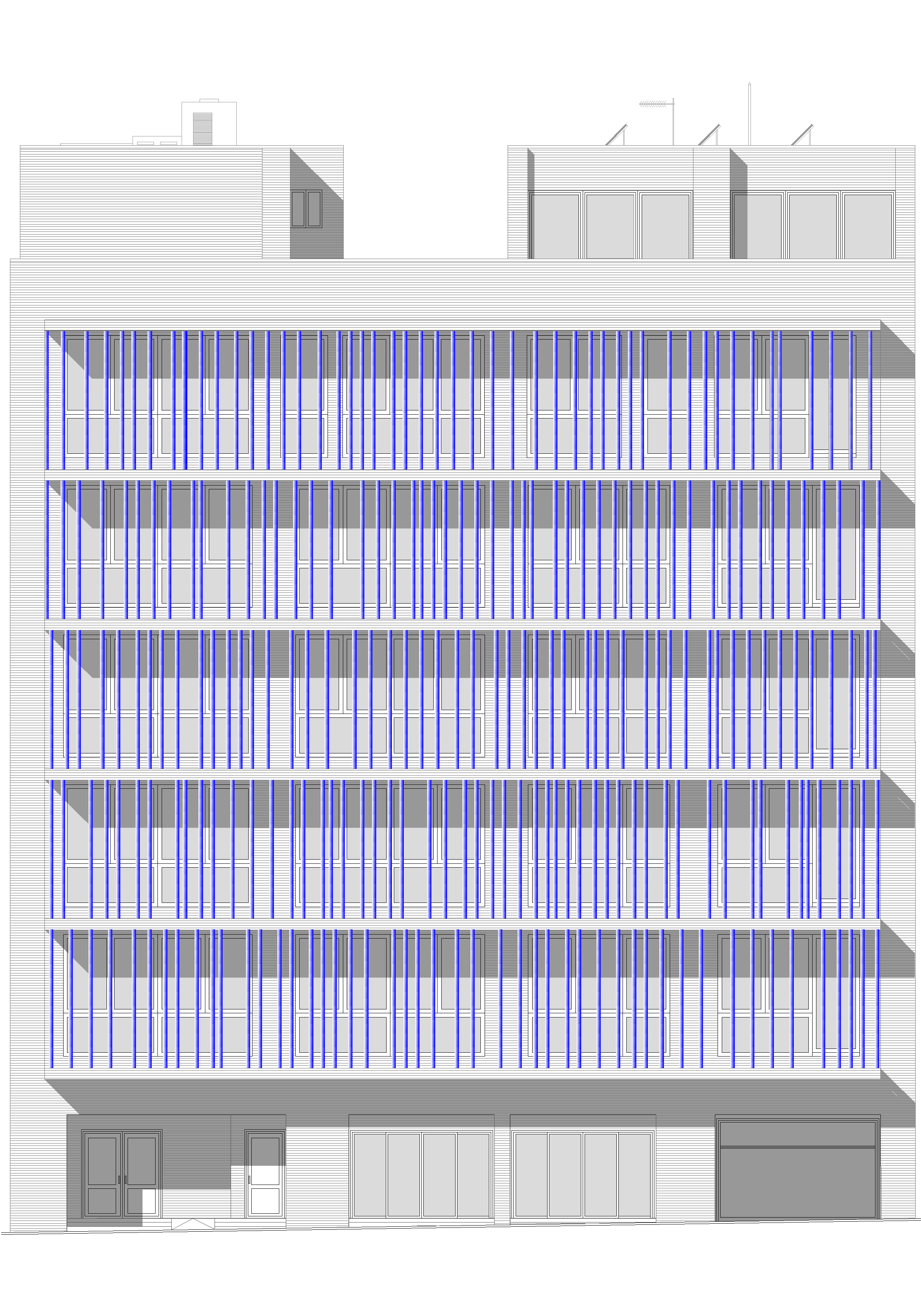 Edificio de Oficinas de lujo, locales comerciales y sotanos-garajes