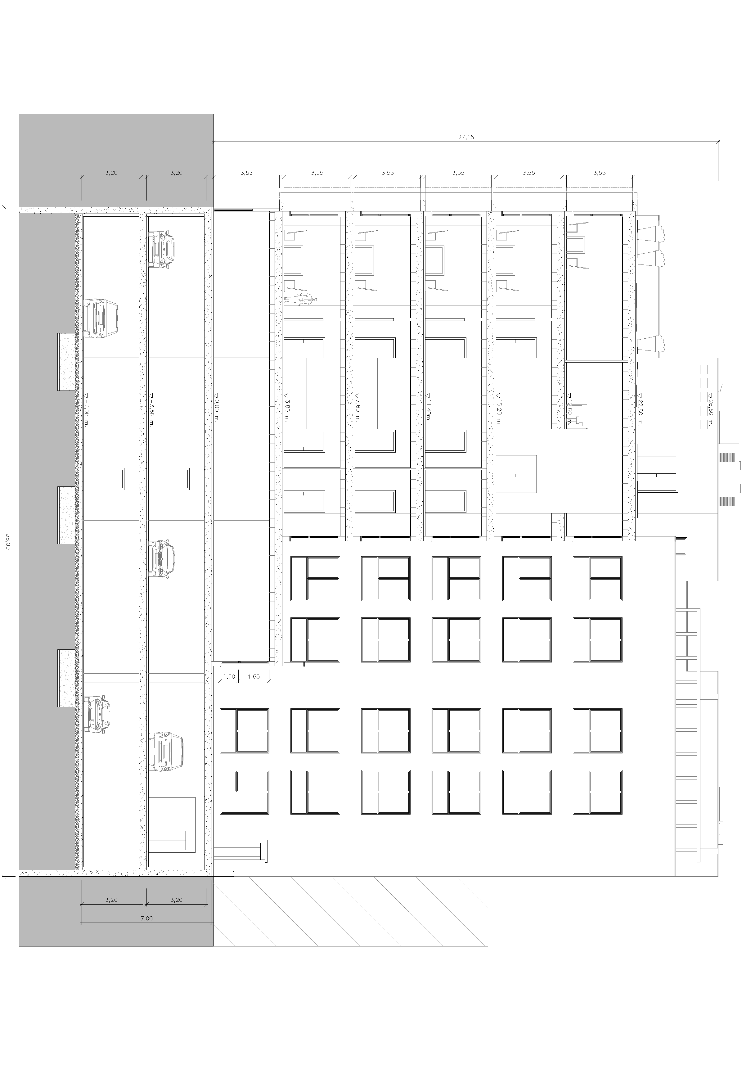 Edificio de Oficinas de lujo, locales comerciales y sotanos-garajes