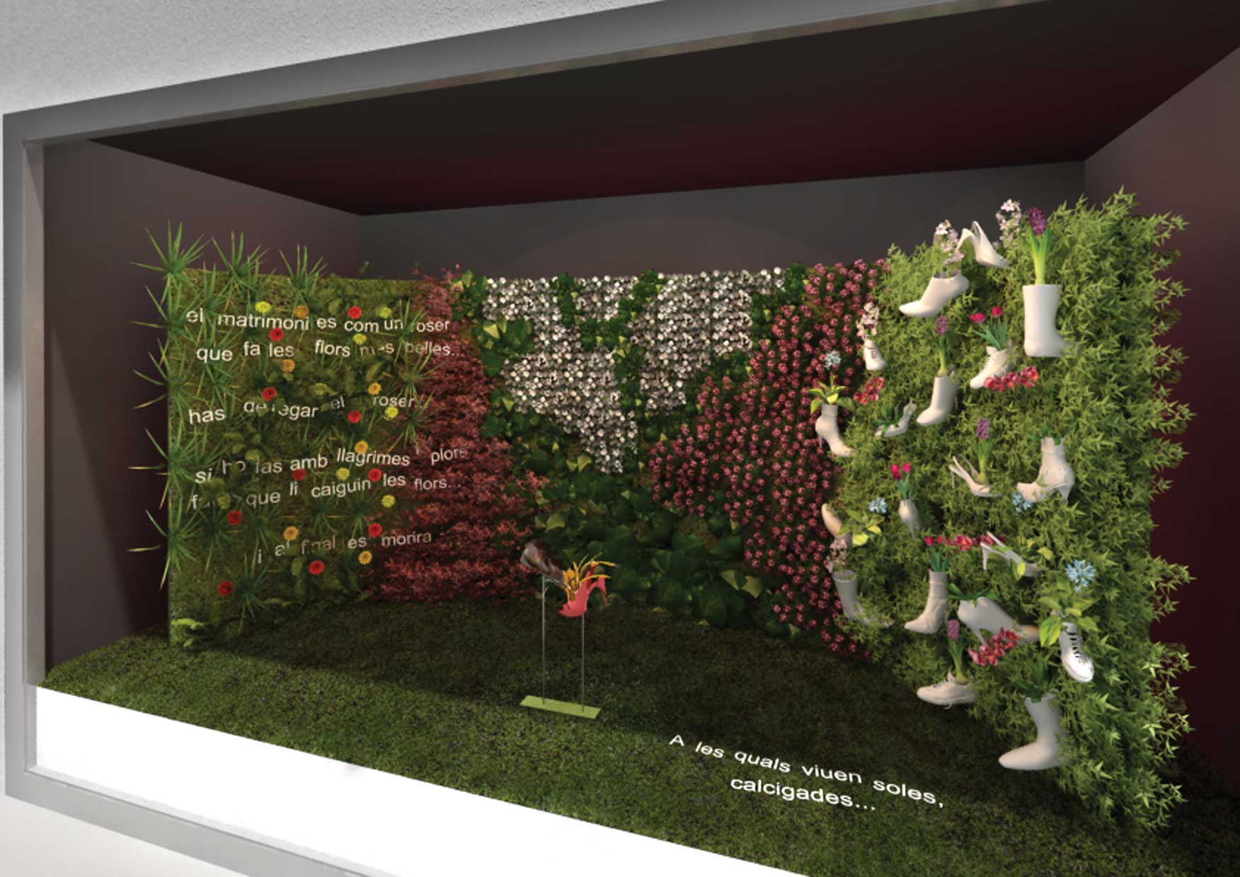 Escaparate para floristería