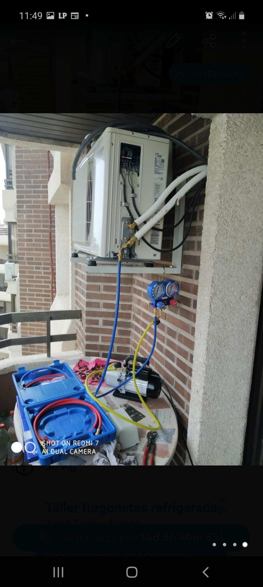 Trabajo de instalación