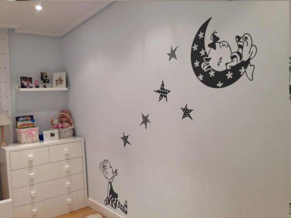 Habitación infantil con vinilo