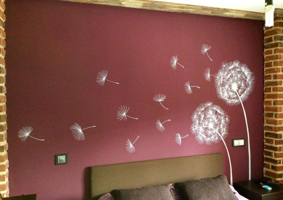 Cabecero con vinilo diente de león