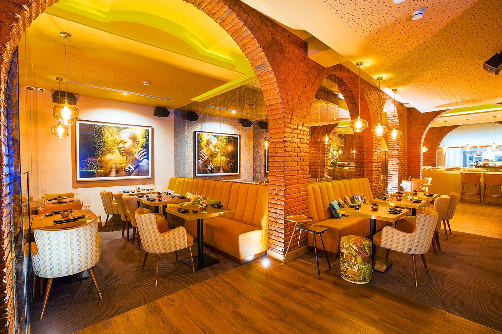 Vista de salón de restaurante