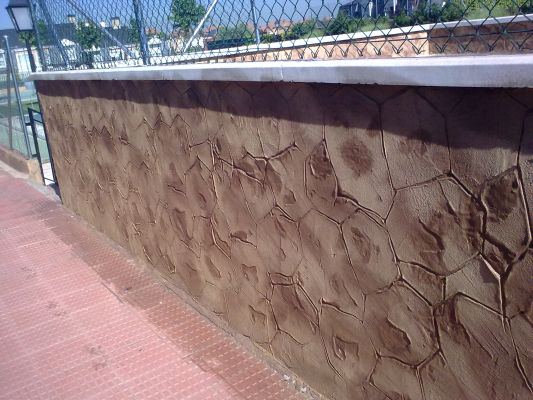 Hormigón impreso vertical 