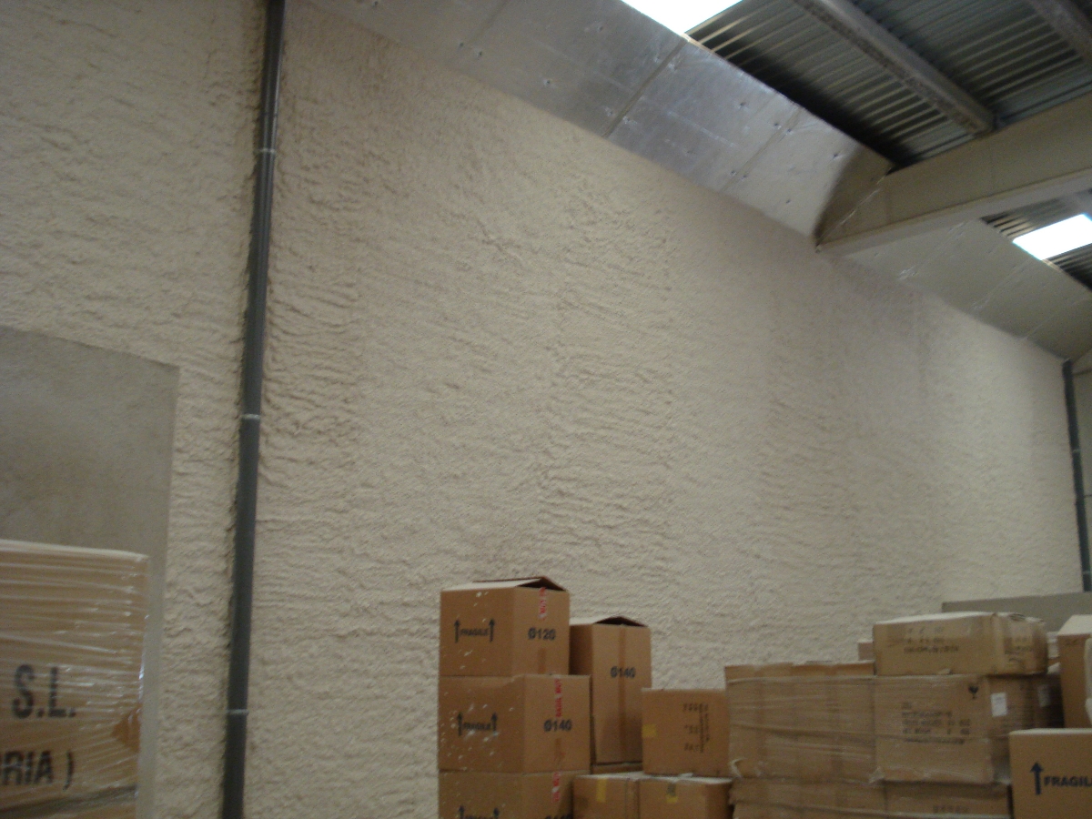 Ignifugado de nave industrial con mortero de vermiculita