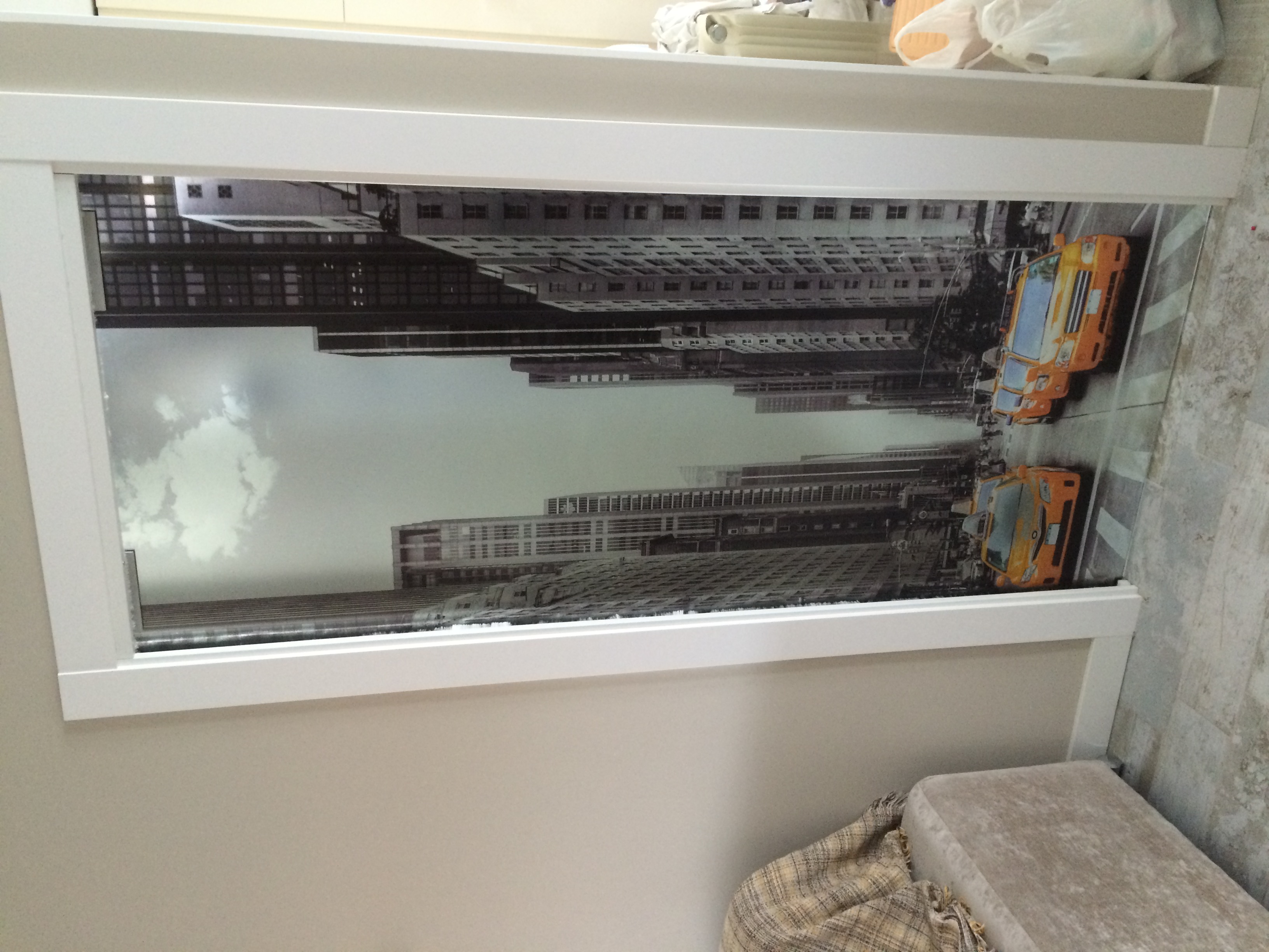 Puerta corredera con impresión 