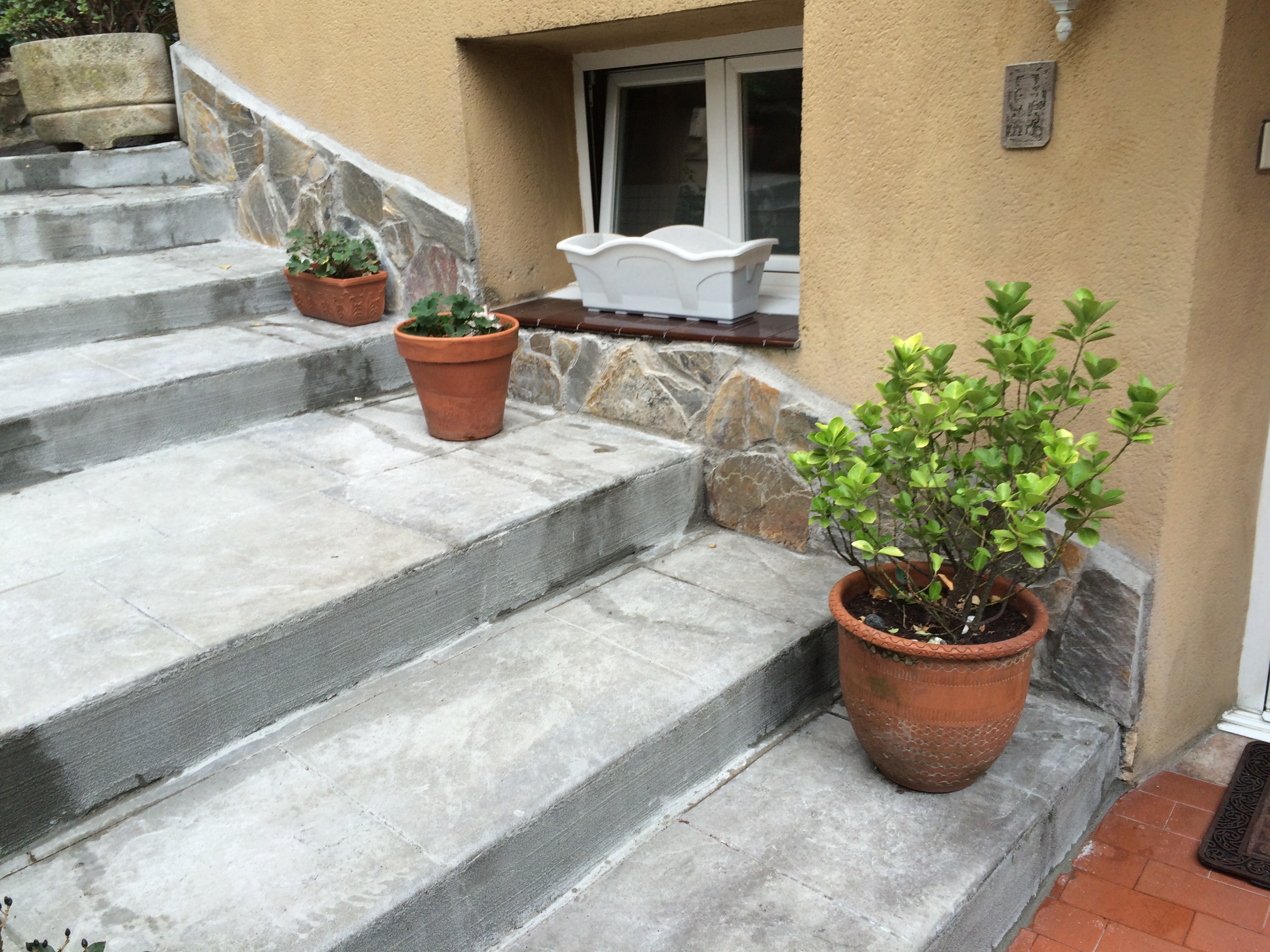 Escaleras de hormigón impreso