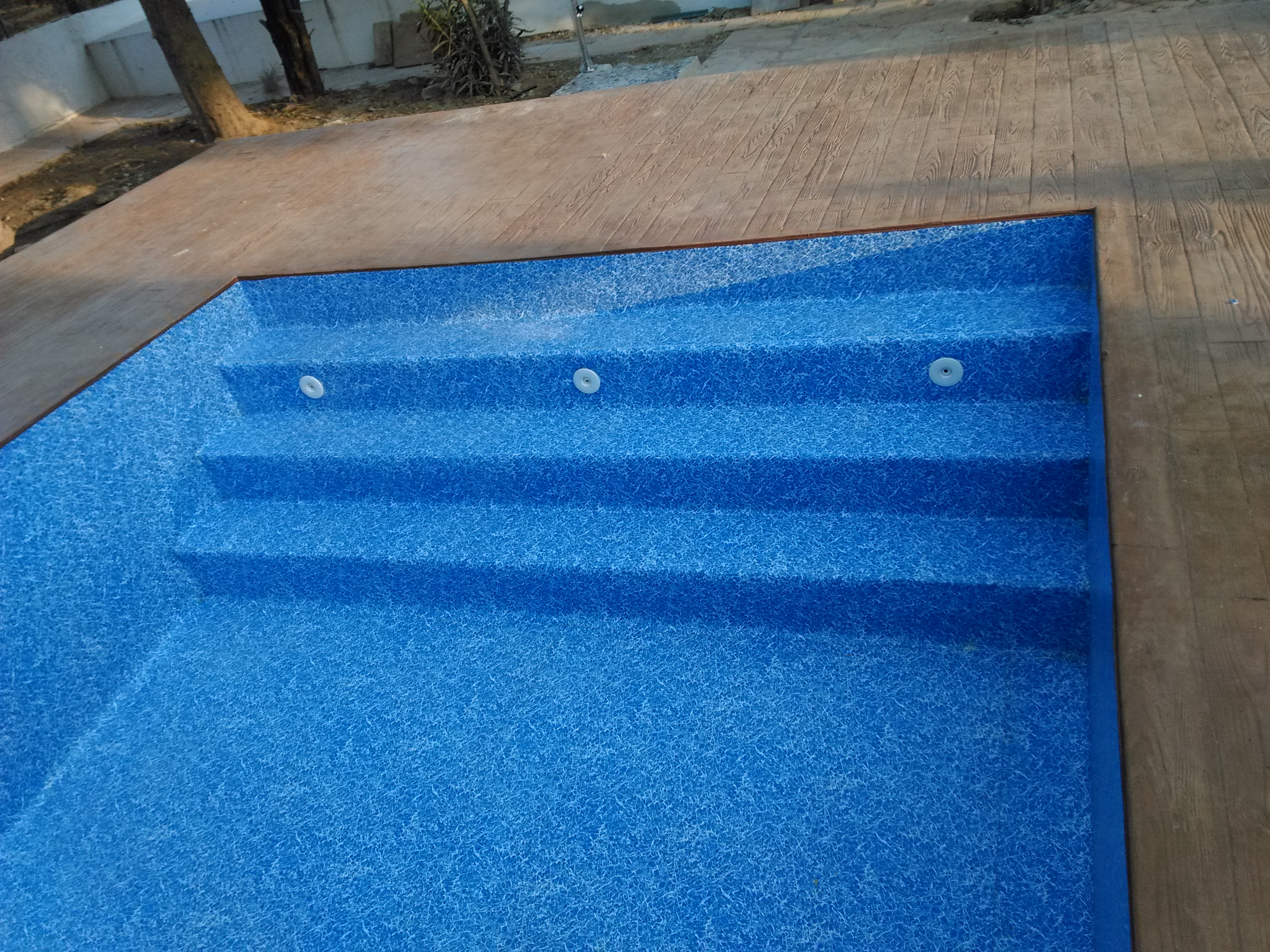 piscina reavilitada con liner armado