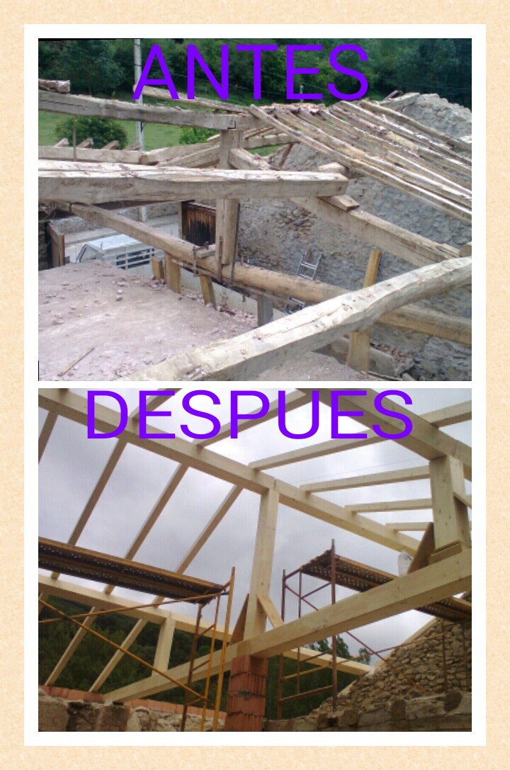 Estructura de madera laminada.