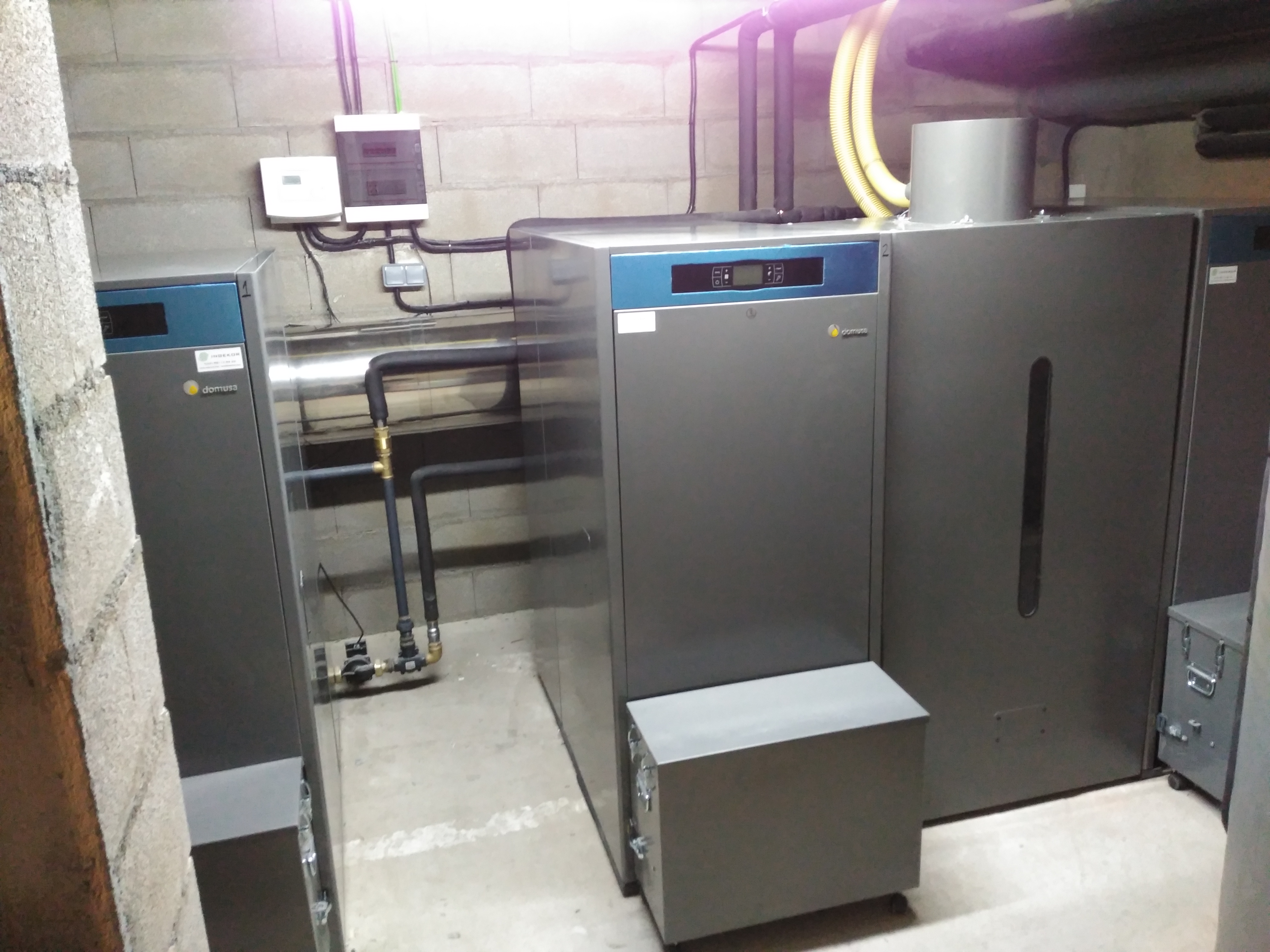 Sala de calderas de biomasa