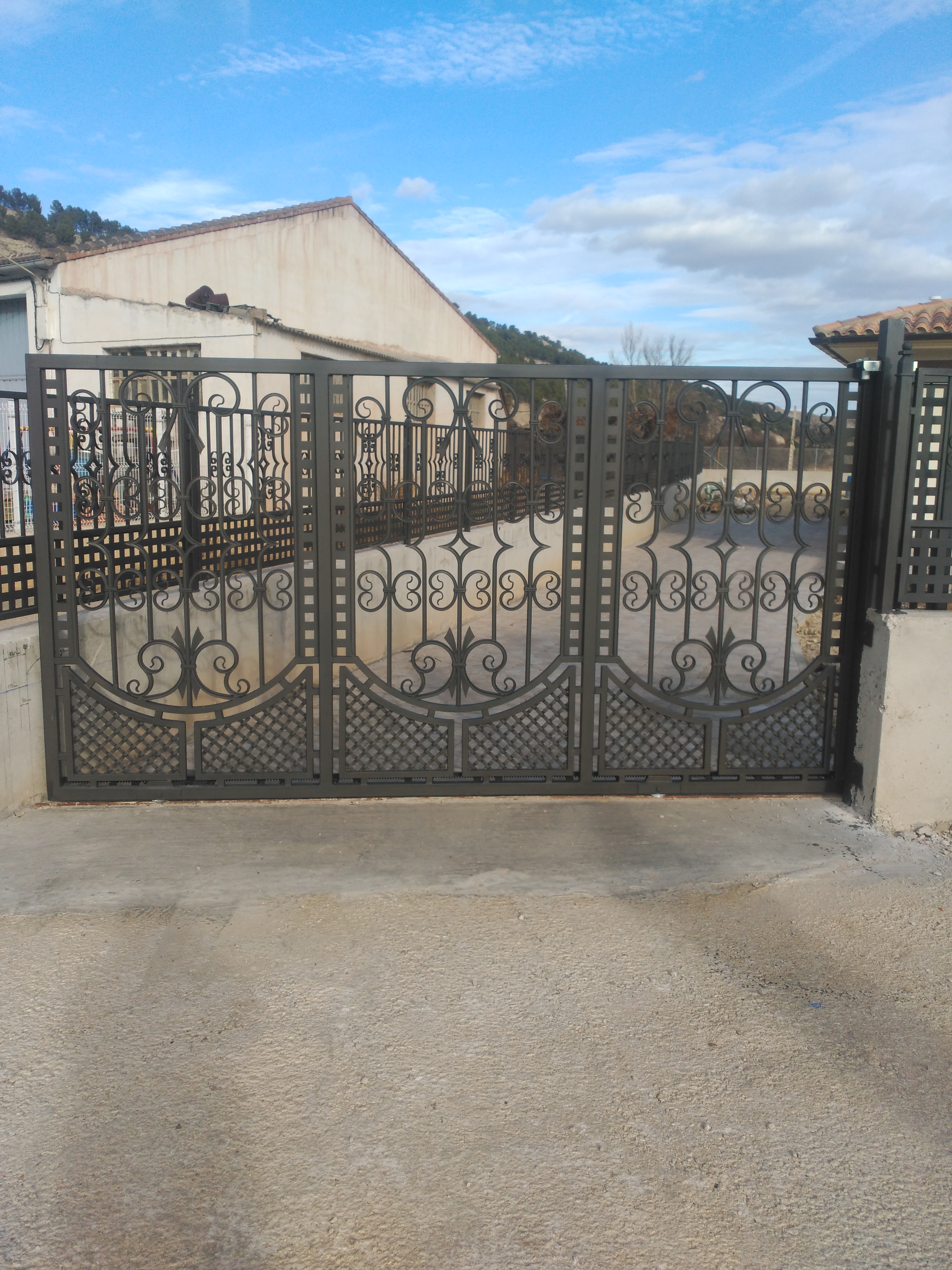 Puerta de forja automatizada