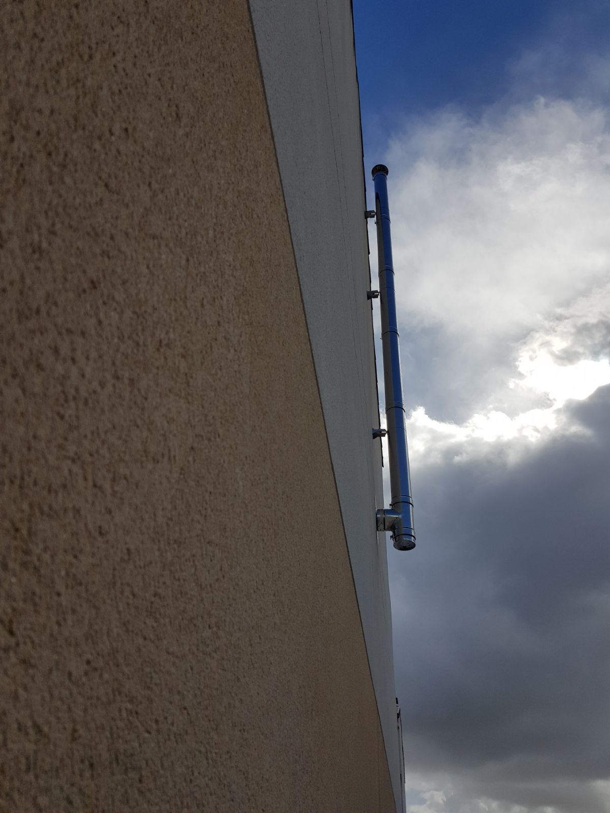 Chimenea en vivienda unifamiliar