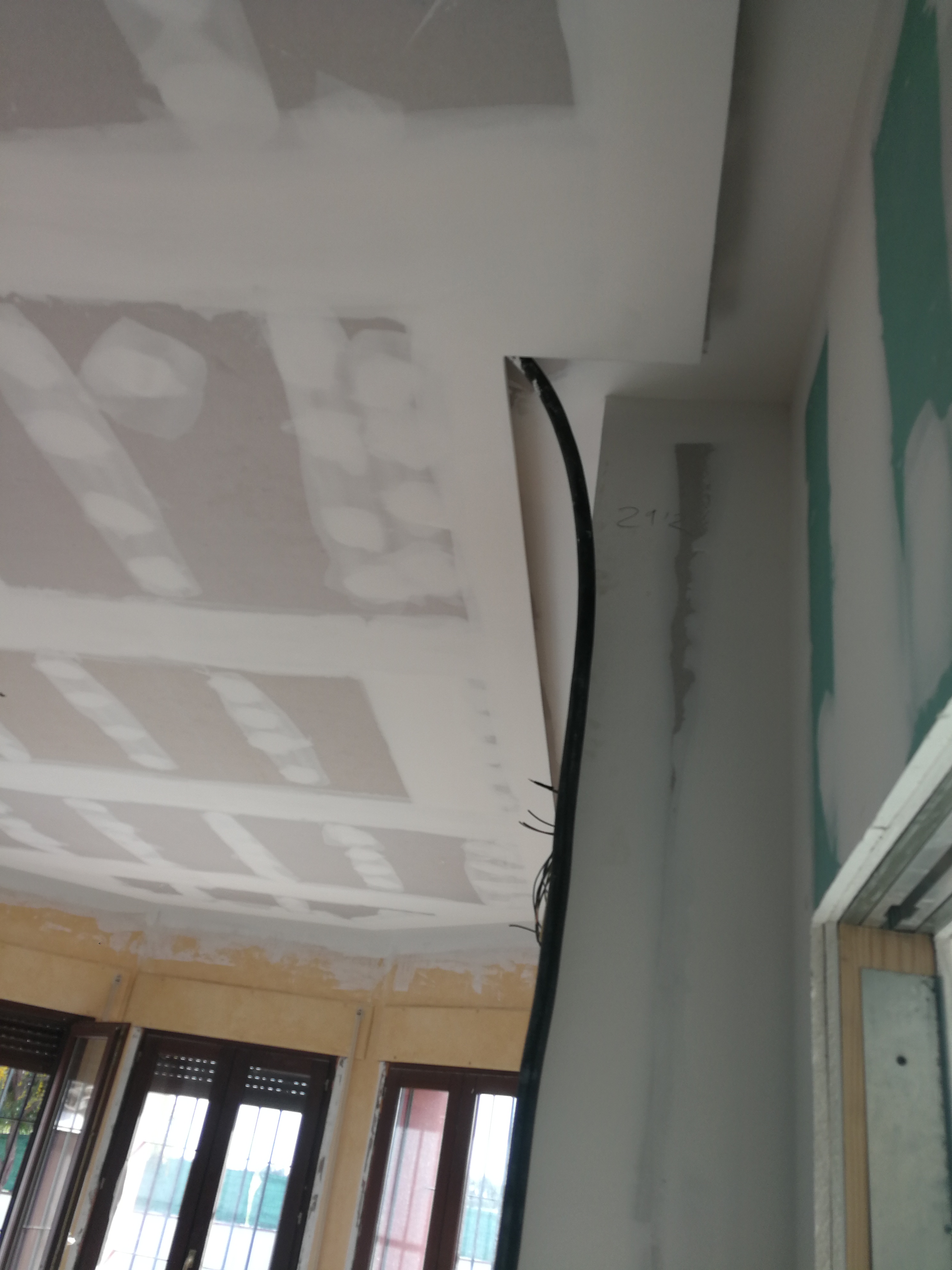 Techo con foseado y candileja para luz de led