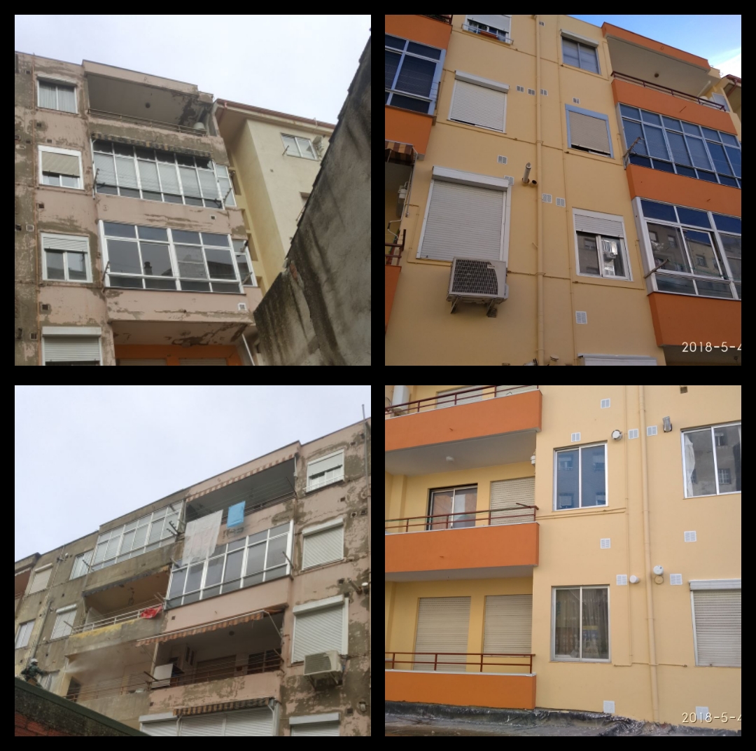 Restauración de dos fachadas traseras.