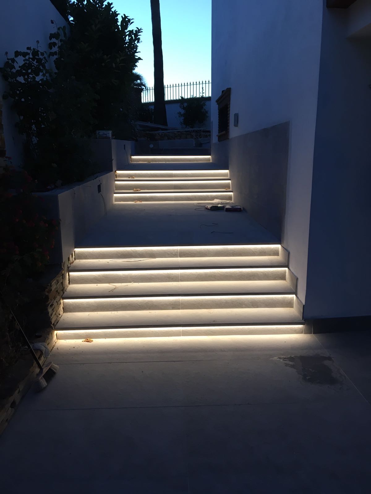 Led en escaleras