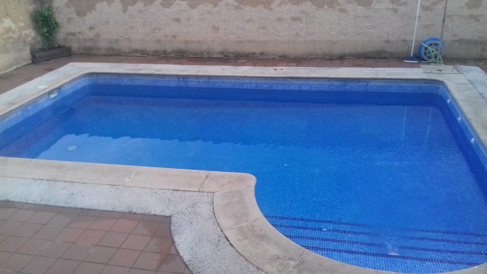 Piscina limpia y desinfectada