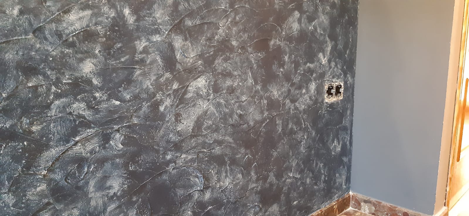 Estuco rustico azul 2