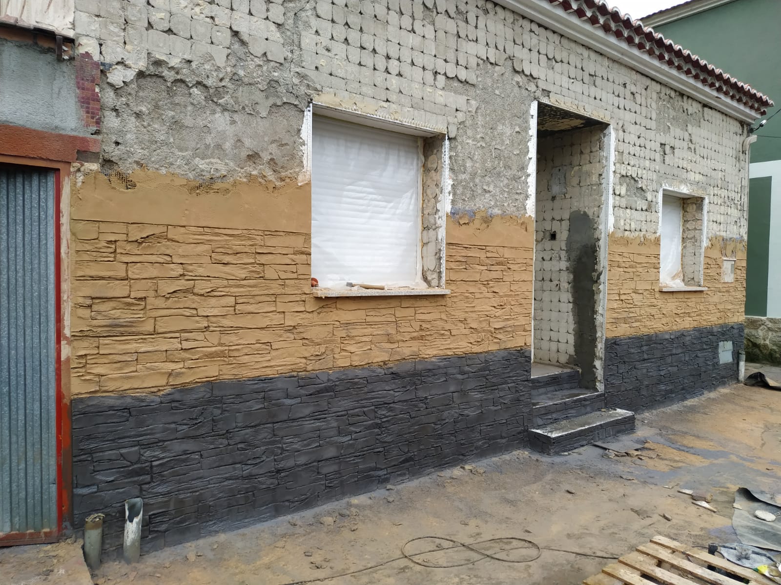 Ejecucion de fachada hormigon impreso