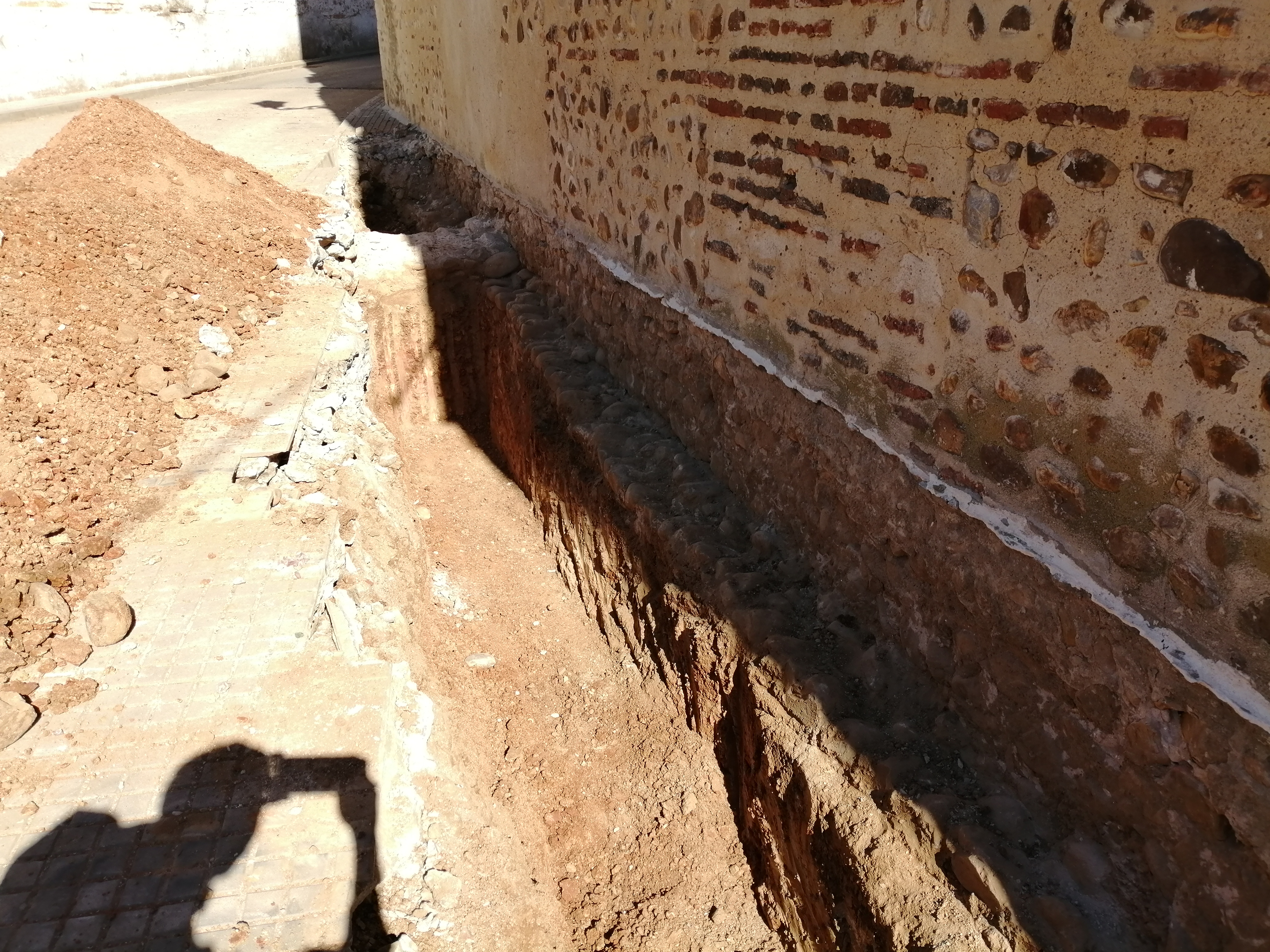 Zanja para impermeabilizacion