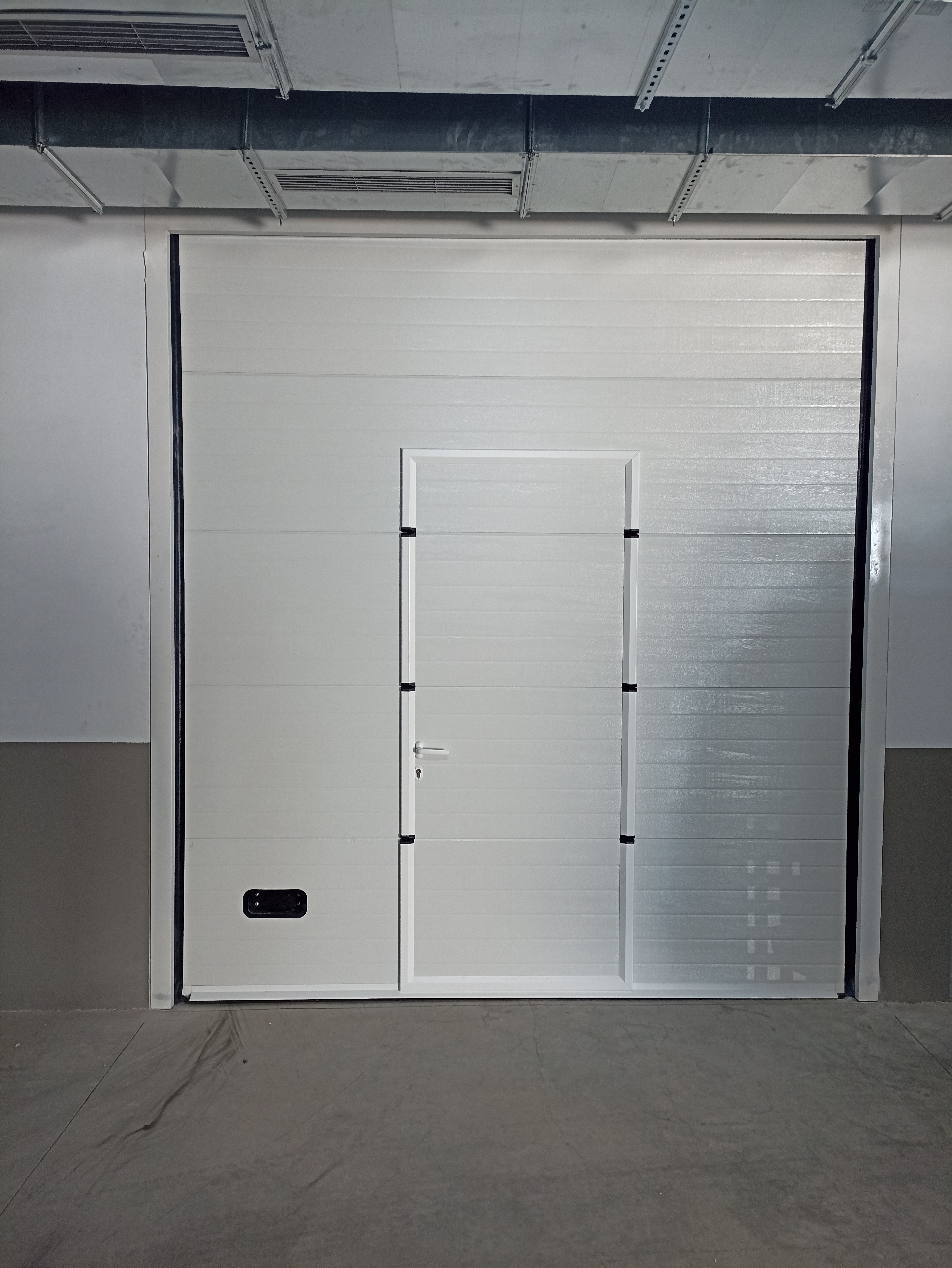 Puerta seccional con peatonal