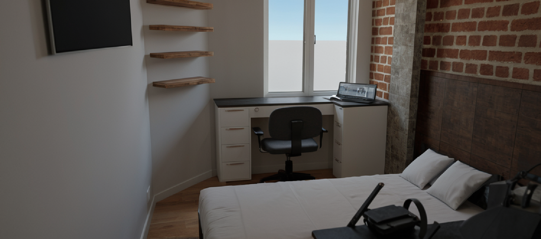 Render de dormitorio