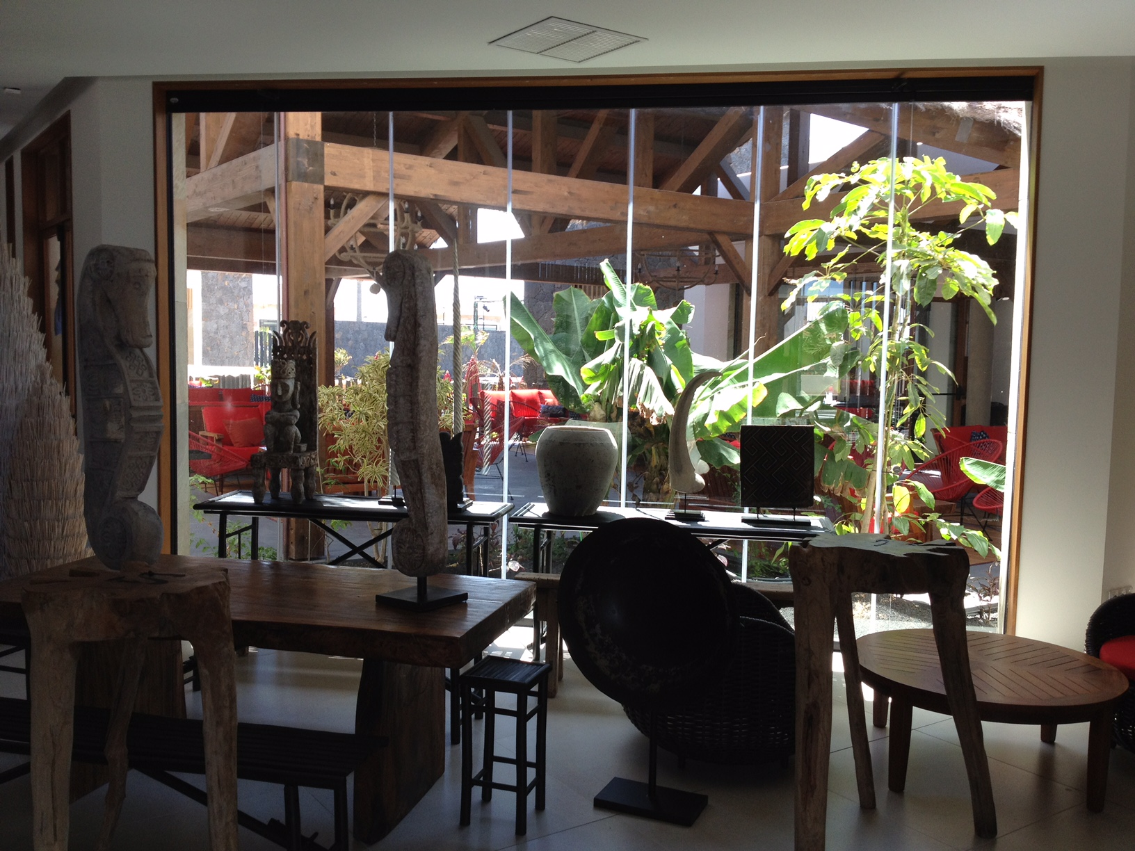 Pergolas terraza Recepcion Hotel