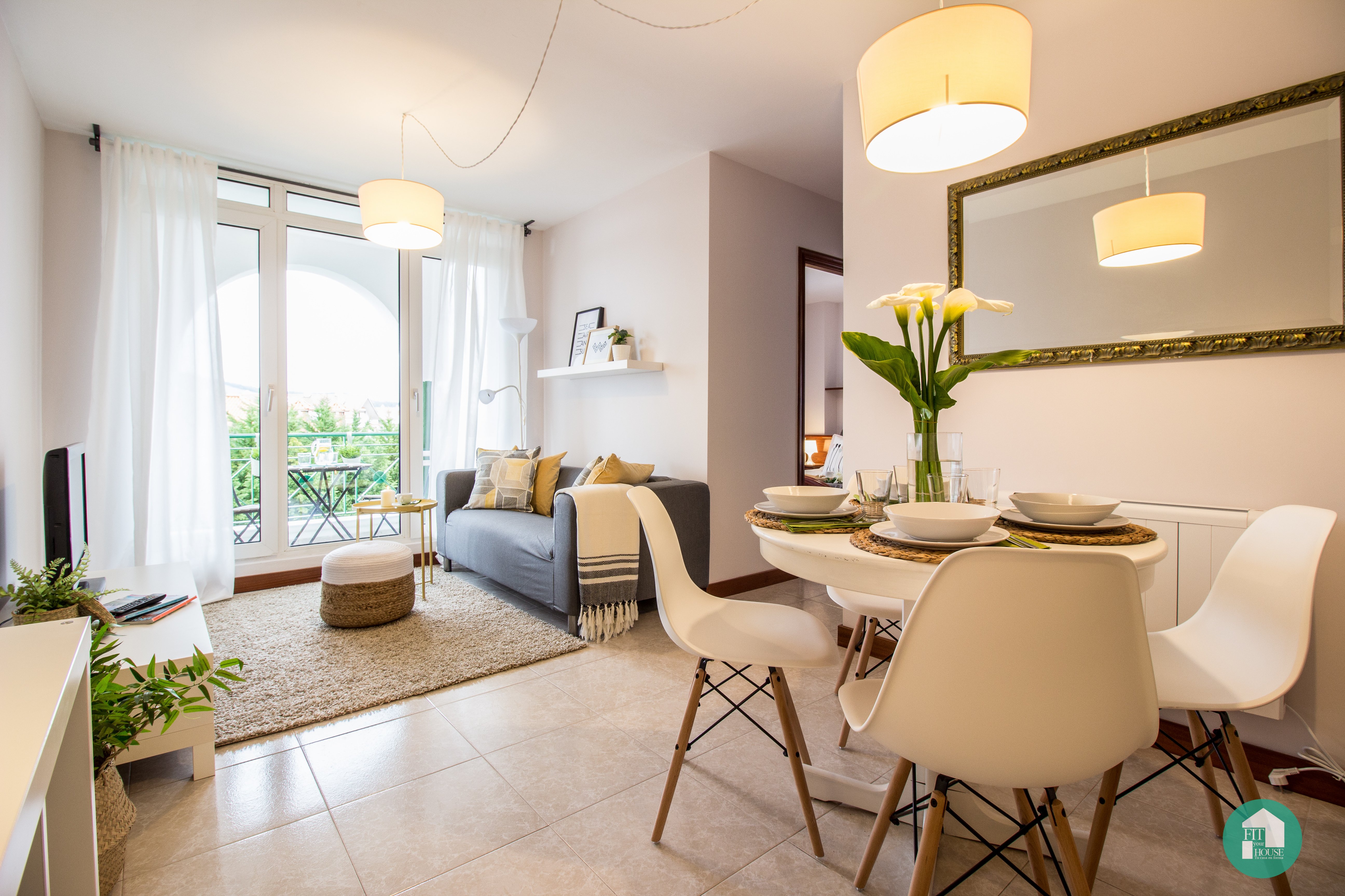 Salón después del Home Staging y estilismo