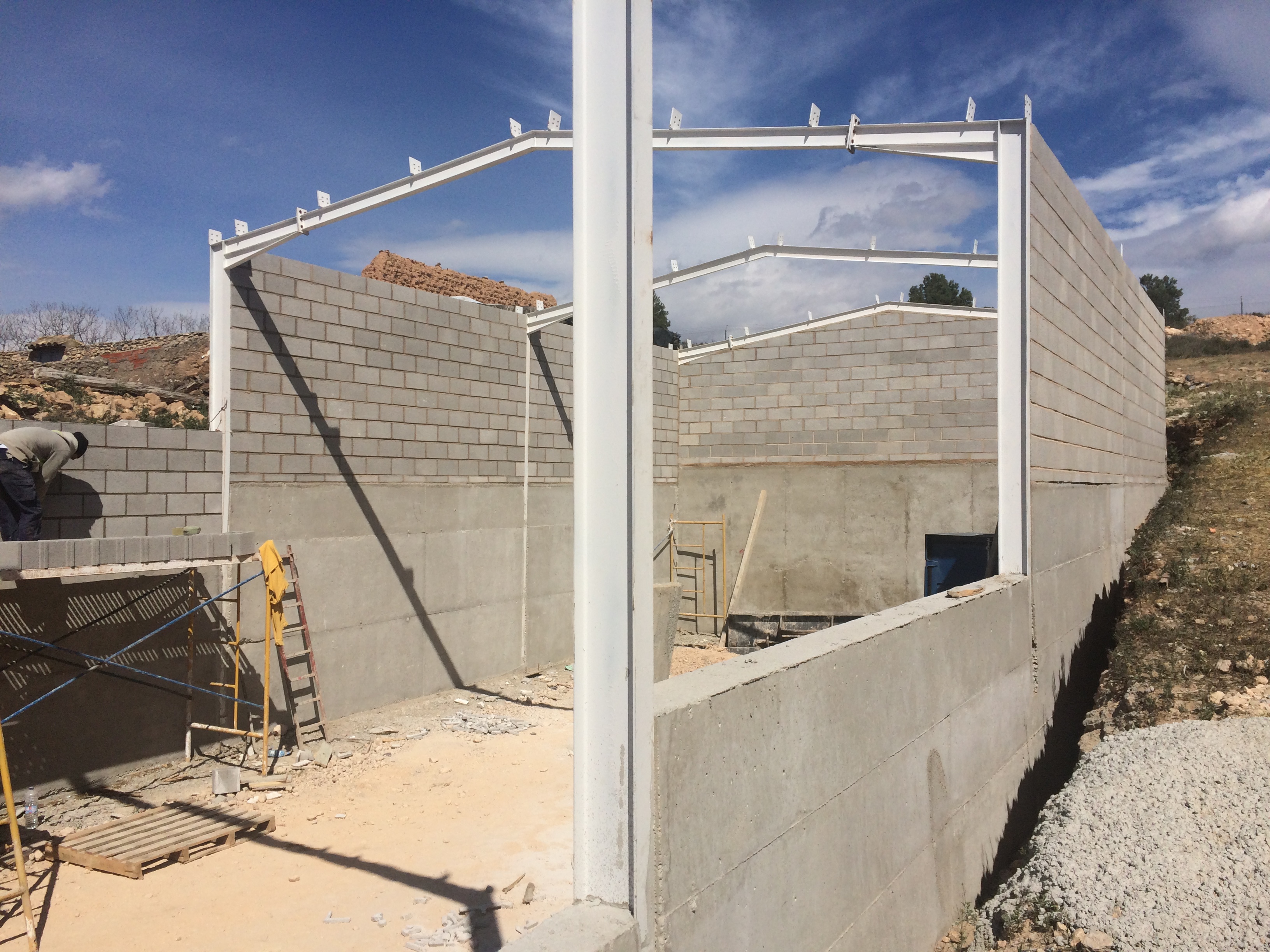 LEVANTAMIENTO DE MUROS SOBRE ESTRUCTURA