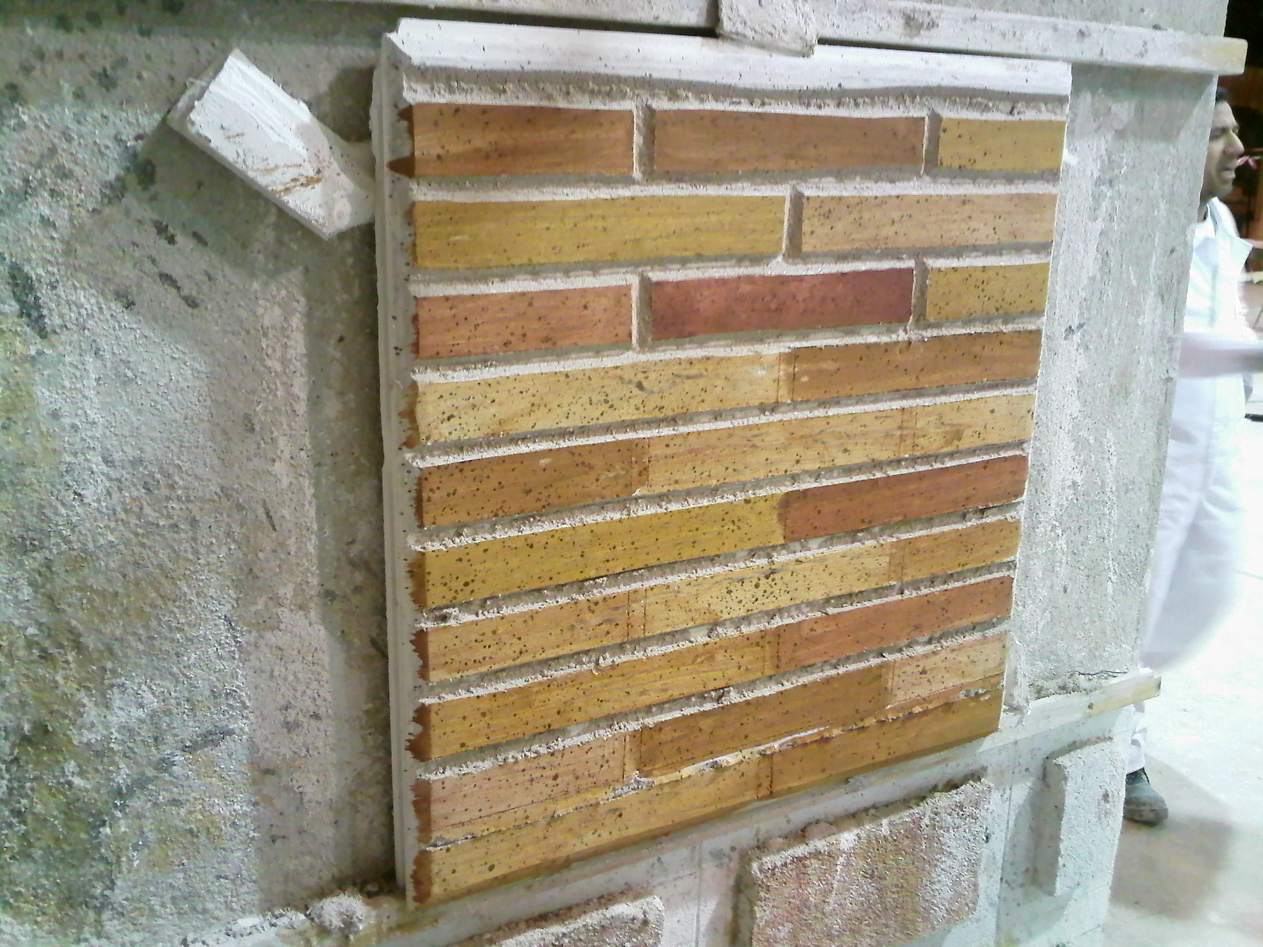 Imitación de ladrillo de colores de pigmentos naturales