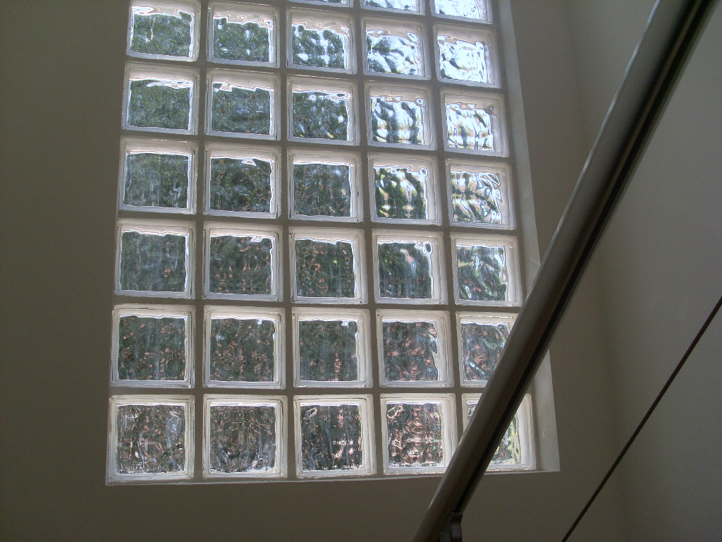 instalacion de bloques de cristal