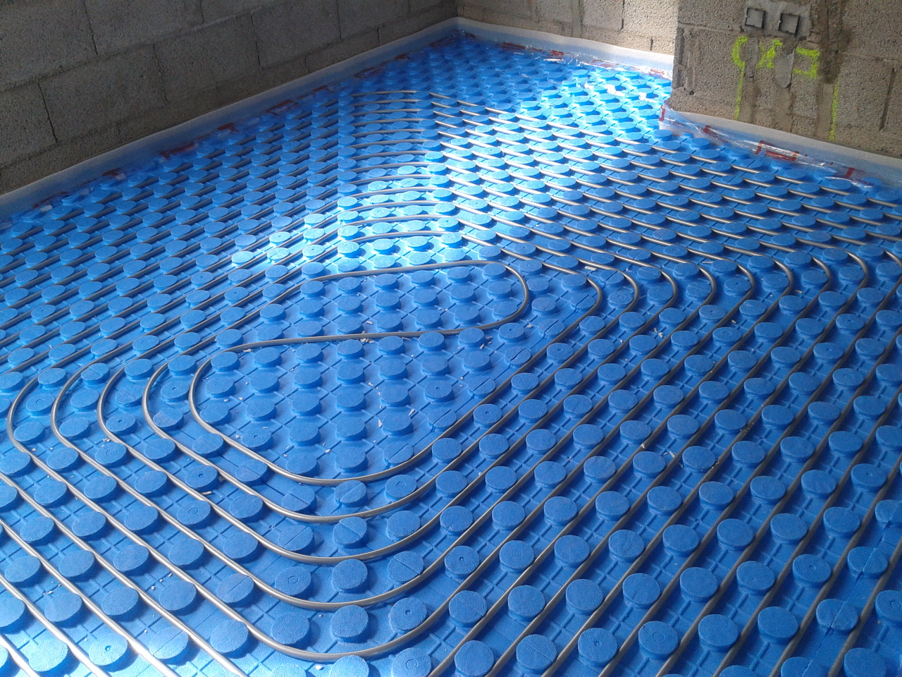 Instalación de calefacción por suelo radiante