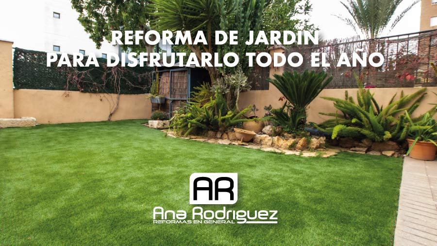 Colocacion de cesped y rocalla