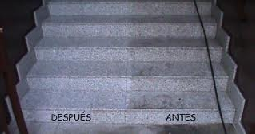 Limpieza de escalera de Granito 