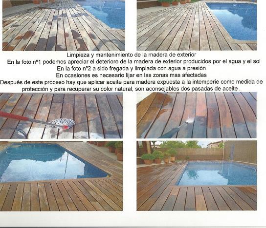 MANTENIMIENTO DE TARIMAS EXTERIORES