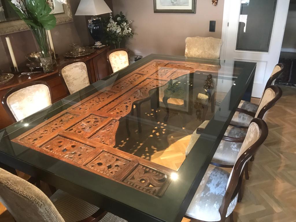 Mesa Diseño Madera y Hierro