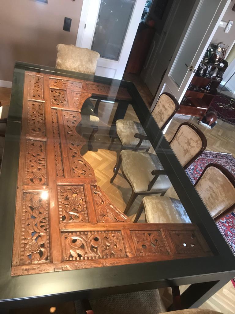 Mesa Diseño Madera y Hierro