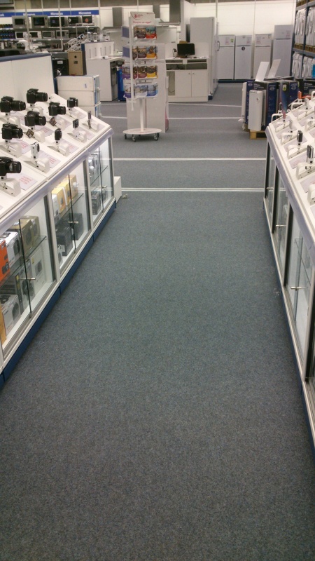 moqueta punzonada en tienda