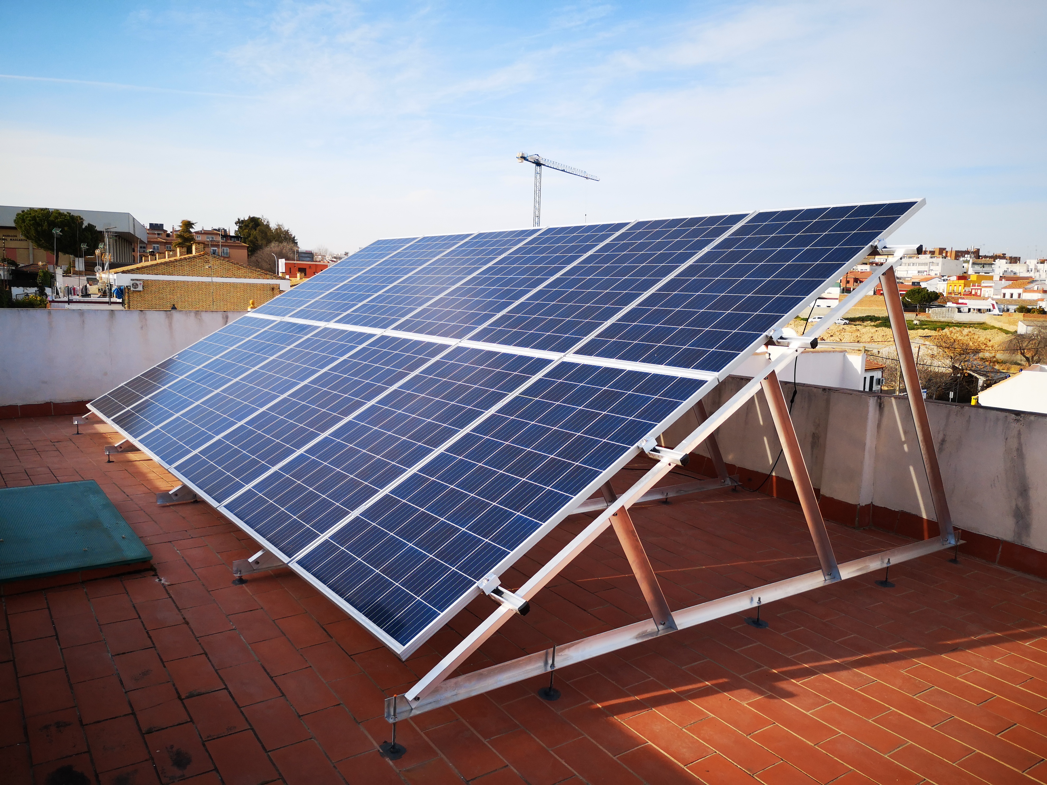 Paneles en cubierta plana