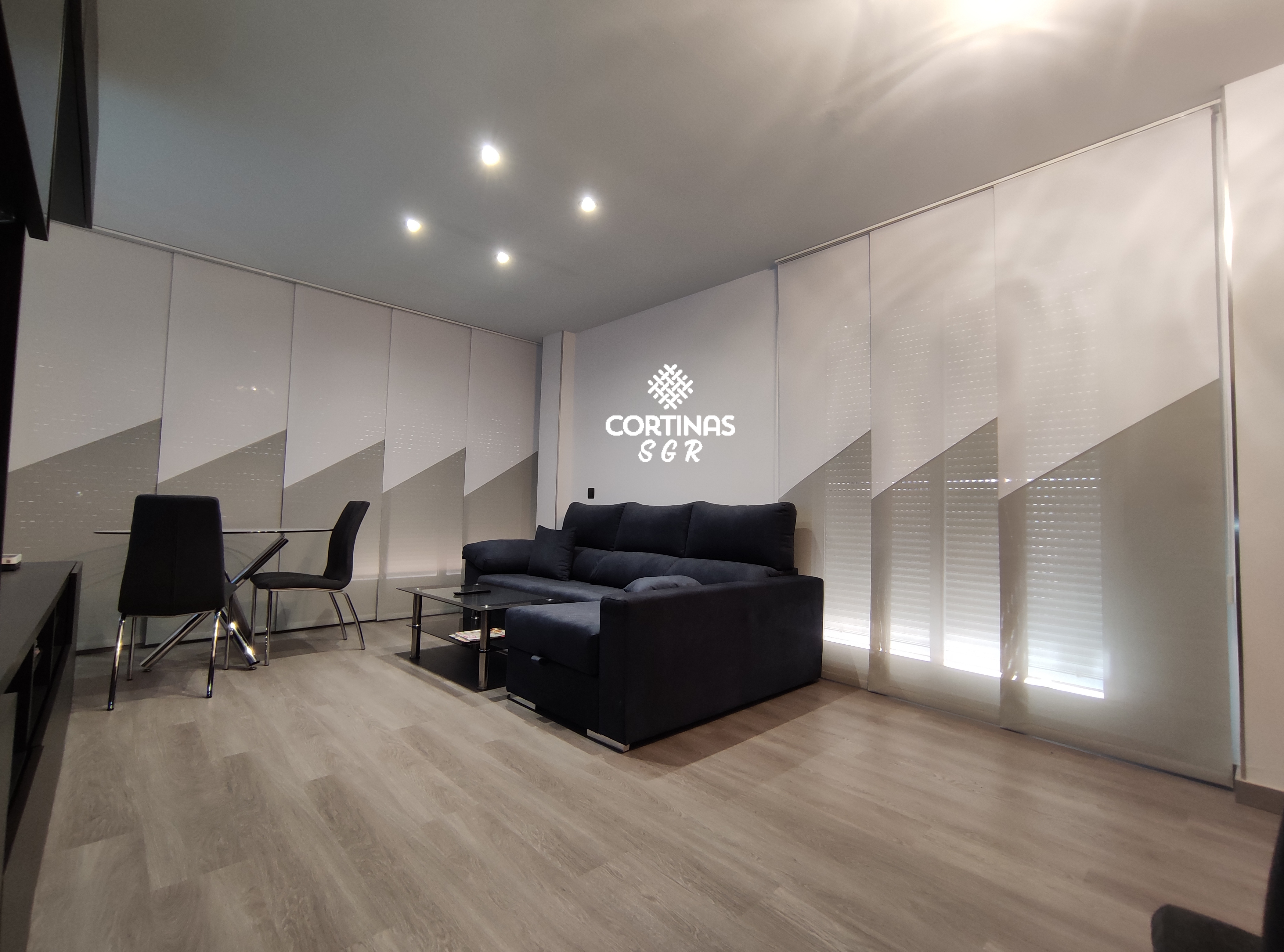 Paneles japoneses combinados