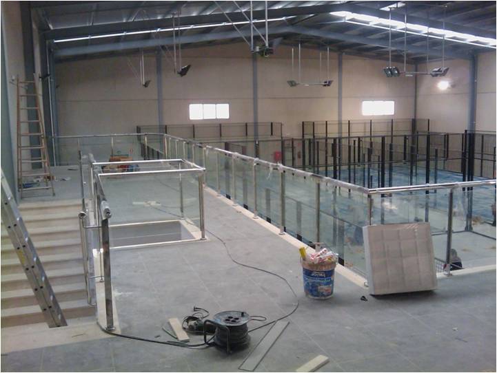 vista interior nave para pistas de pádel en jerez de la frontera (padel XTREM)